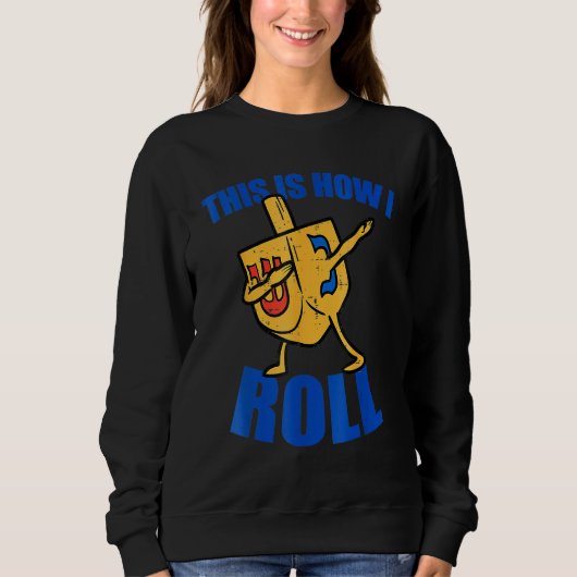 Dabbing Dreidel Ugly Hanukkah Chanukah Men Women Sweatshirt (Vorderseite)