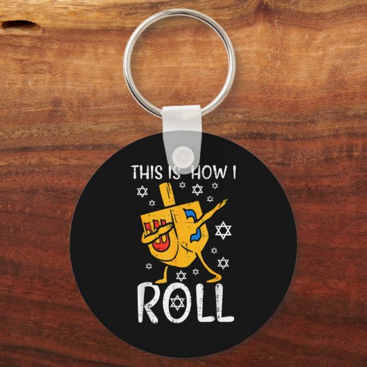 Dabbing Dreidel Ugly Hanukkah Funny Chanukah Men W Schlüsselanhänger (Vorderseite)