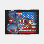 Dabbing Eagle Monster Truck 4. Juli Jungs Ameri Fleecedecke (Vorderseite (Horizontal))