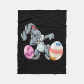Dabbing Easter Bunny Premium Tri-blend Fleecedecke (Vorderseite)