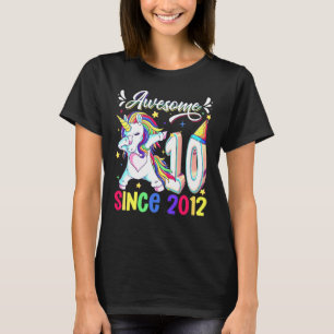 Dabbing Einhorn 10. Geburtstag Toll 2012 10 Jahre T-Shirt