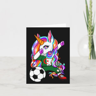 Dabbing Einhorn Algerien Fußballfans Jersey Karte