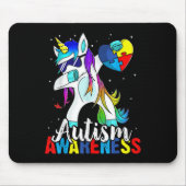 Dabbing Einhorn Autismus Bewusstsein Kinder Mädche Mousepad (Vorne)