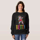 Dabbing Einhorn Betty Sweatshirt (Vorne ganz)