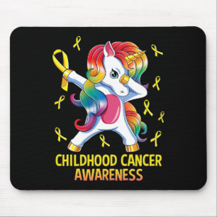 Dabbing Einhorn Bewusstsein für Kinderkrebs 1  Mousepad