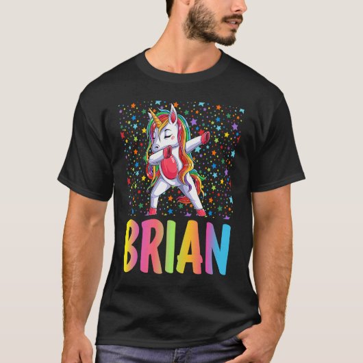 Dabbing Einhorn Brian T-Shirt (Vorderseite)