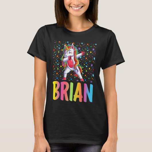 Dabbing Einhorn Brian T-Shirt (Vorderseite)