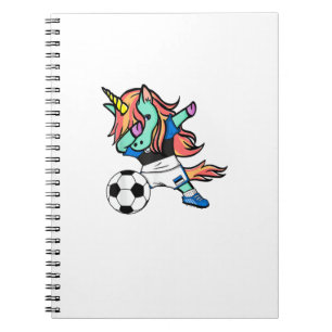 Dabbing Einhorn Estland Fußballtrikot Estnisch Foo Notizblock