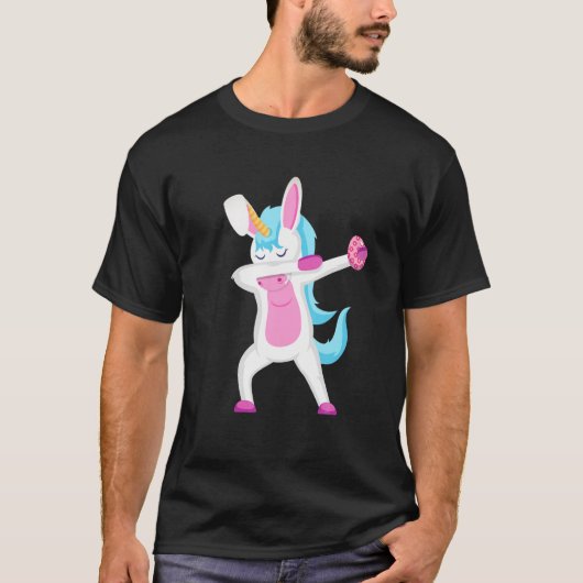 Dabbing Einhorn Kaninchen Ostereier Dab Boys Gi T-Shirt (Vorderseite)