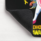 Dabbing Einhorn Kinderkrebsbewusstsein Krieger Mousepad (Ecke)