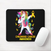 Dabbing Einhorn Kinderkrebsbewusstsein Krieger Mousepad (Mit Mouse)