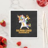 Dabbing Einhorn Kinderkrebsbewusstsein Krieger Serviette (Beispiel)