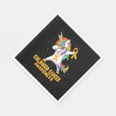 Dabbing Einhorn Kinderkrebsbewusstsein Krieger Serviette (Ecke)