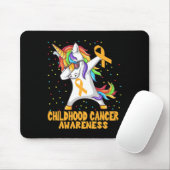 Dabbing Einhorn Kindheitskrebs-Bewusstseins-Kämpfe Mousepad (Mit Mouse)