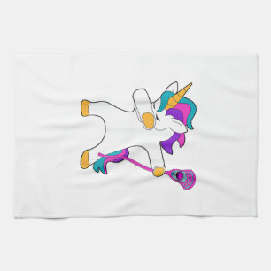Dabbing Einhorn Lacrosse LAX-Shirt Lustiges Tee-Ge Geschirrtuch