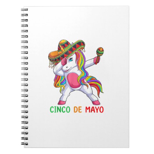 Dabbing Einhorn Lass uns Fiesta Cinco de Mayo Kind Notizblock (Vorderseite)