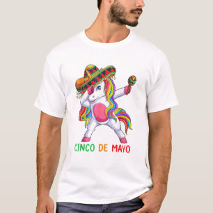 Dabbing Einhorn Lass uns Fiesta Cinco de Mayo Kind T-Shirt