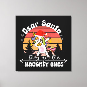 Dabbing Einhorn Lustiges Weihnachten Leinwanddruck