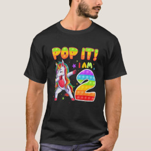 Dabbing Einhorn Pop Ich bin 2 Jahre alt 2. Geburts T-Shirt