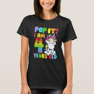 Dabbing Einhorn Pop Ich bin 4 Jahre alt Fidget 4. T-Shirt