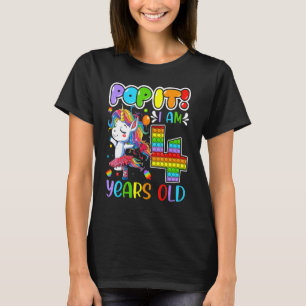 Dabbing Einhorn Pop Ich bin 4 Jahre alt Fidget 4. T-Shirt