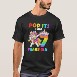 Dabbing Einhorn Pop Ich bin 7 Jahre alt Kinder 7th T-Shirt
