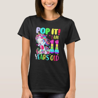 Dabbing Einhorn Pop It Ich bin 11 Jahre alt Fidget T-Shirt
