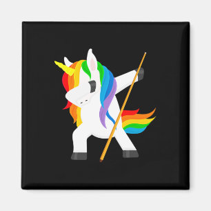 Dabbing Einhorn Spielen Billard Dab Dance Funny Magnet
