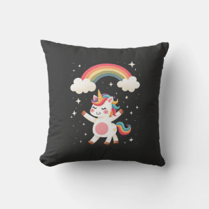 Dabbing Einhorn T-Shirt - Lustiges Dab Tanz Regenb Kissen