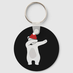 Dabbing Eisbär Weihnachtsferien Winter Schlüsselanhänger