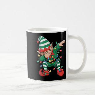 Dabbing Elf Christmas Tree Lights Matching Group X Kaffeetasse