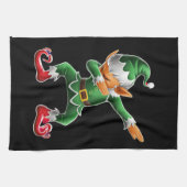 Dabbing Elf Kostüme Weihnachtsfeier Weihnachtsfeie Geschirrtuch (Horizontal)