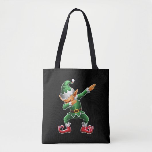 Dabbing Elf Kostüme Weihnachtsfeier Weihnachtsfeie Tasche (Vorderseite)