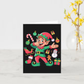 Dabbing Elf Santa Sleigh Snowman Funny Dabbing Chr Karte (Gelbe Blume)