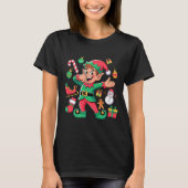 Dabbing Elf Santa Sleigh Snowman Funny Dabbing Chr T-Shirt (Vorderseite)