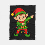 Dabbing Elf Shirt Costume Christmas Squad Men Boy Fleecedecke (Vorderseite)