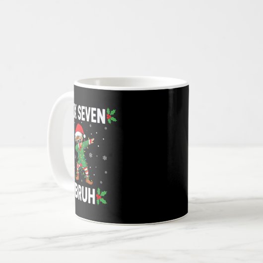 Dabbing Elf Six Seven Bruh Christmas 67 Meme Xmas  Kaffeetasse (Vorderseite Links)