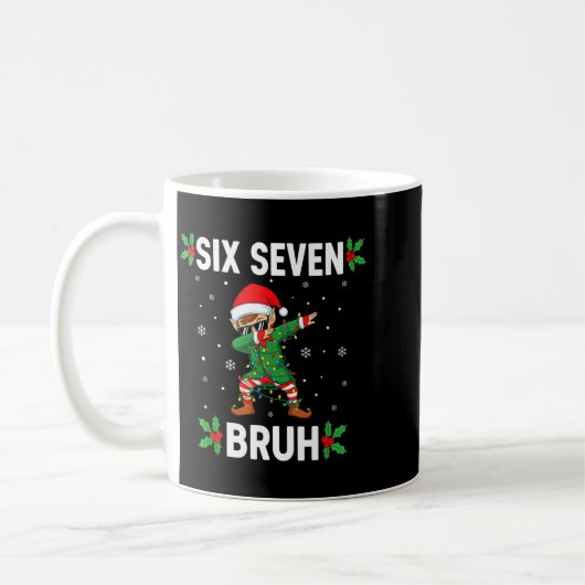 Dabbing Elf Six Seven Bruh Christmas 67 Meme Xmas Kaffeetasse (Links)