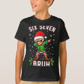Dabbing Elf Six Seven Bruh Christmas 67 Meme Xmas T-Shirt (Vorderseite)
