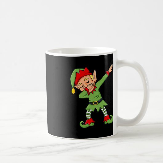 Dabbing Elf Spaß Weihnachtsmänner Mädchen Kinder a Kaffeetasse (Rechts)