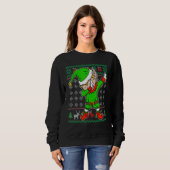 Dabbing Elf Ugly Weihnachtskraut Weihnachtsfeierta Sweatshirt (Vorne ganz)