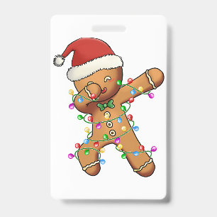 Dabbing Elf Weihnachtsbaum Lichter Xmas Familienma Ausweis