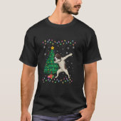 Dabbing English Pointer Dog Xmas Tree Lights Ugly T-Shirt (Vorderseite)