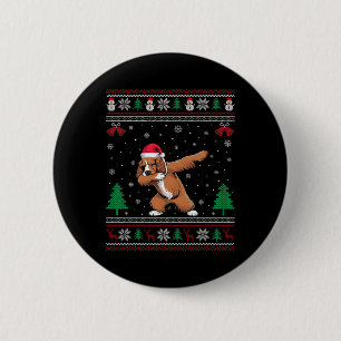Dabbing Er Spaniel Weihnachtsmannmütze Boys Girls  Button