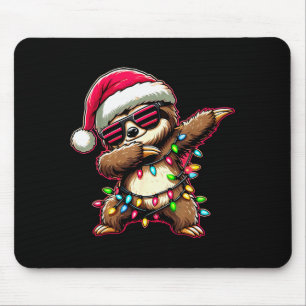 Dabbing Faultier Weihnachten für Kinder Jungen Mäd Mousepad