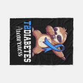 Dabbing Flatth Diabetes Awareness Typ 2 Diabetes B Fleecedecke (Vorderseite (Horizontal))
