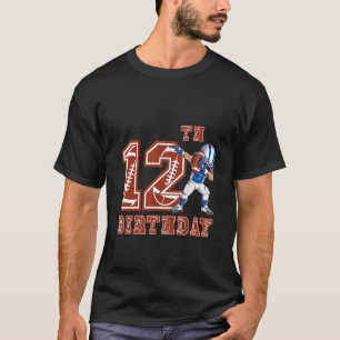 Dabbing Football Boy 12. Geburtstag 12. T-Shirt