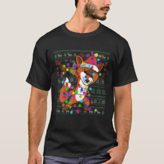 Dabbing Fox Fairy Lights Ugge Christmas Sweater Co T-Shirt