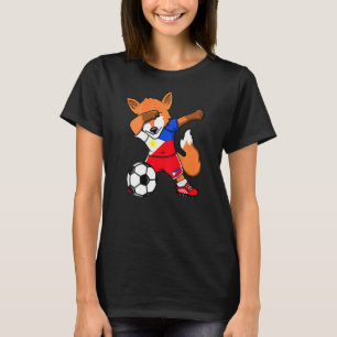 Dabbing Fox Philippines Soccer Fans Jersey Flag Fl T-Shirt
