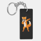 Dabbing Fox tragen Sonnenbrille Dab Dance Schlüsselanhänger (Vorderseite links)